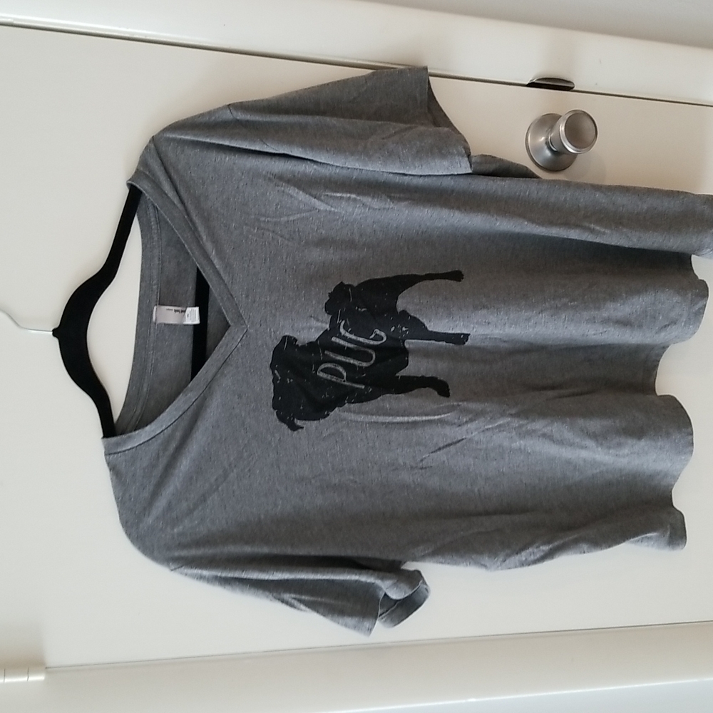 Tshirt v neck with pug graphic size xxl